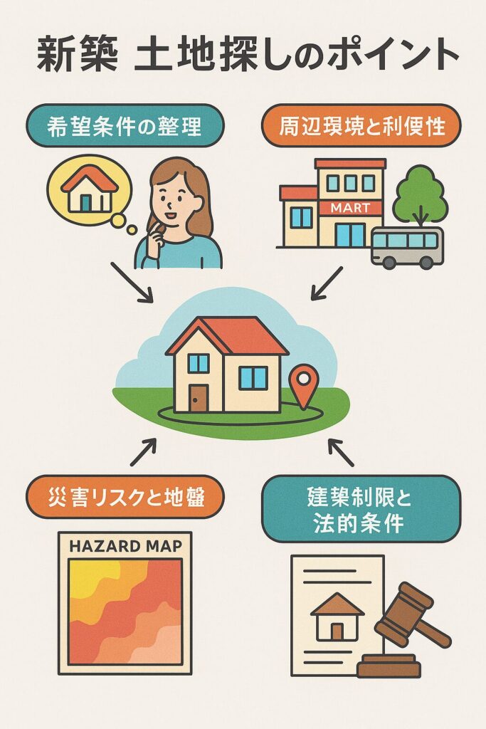新築の土地探しのポイントまとめ