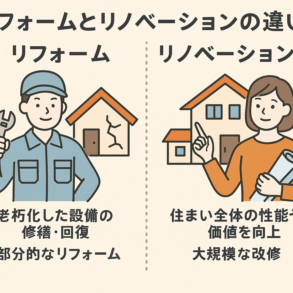 リフォームとリノベーションの違い