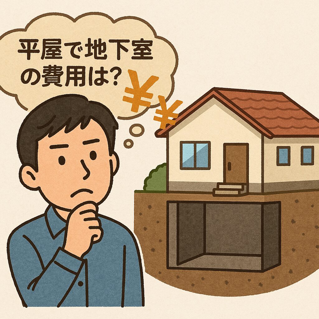 平屋で地下室の費用