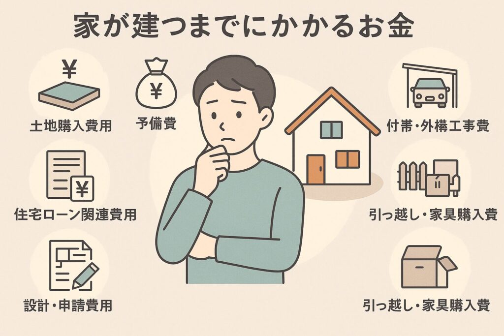 家が建つまでにかかるお金