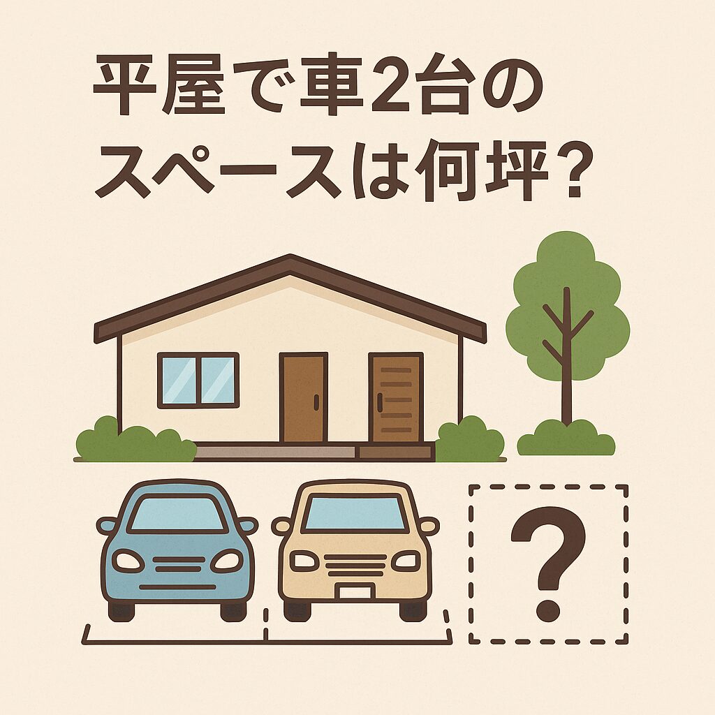 平屋で車２台は何坪？