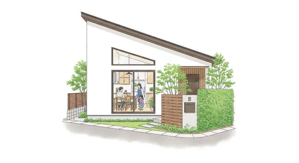 三角の土地で平屋の間取りのメリットと注意点