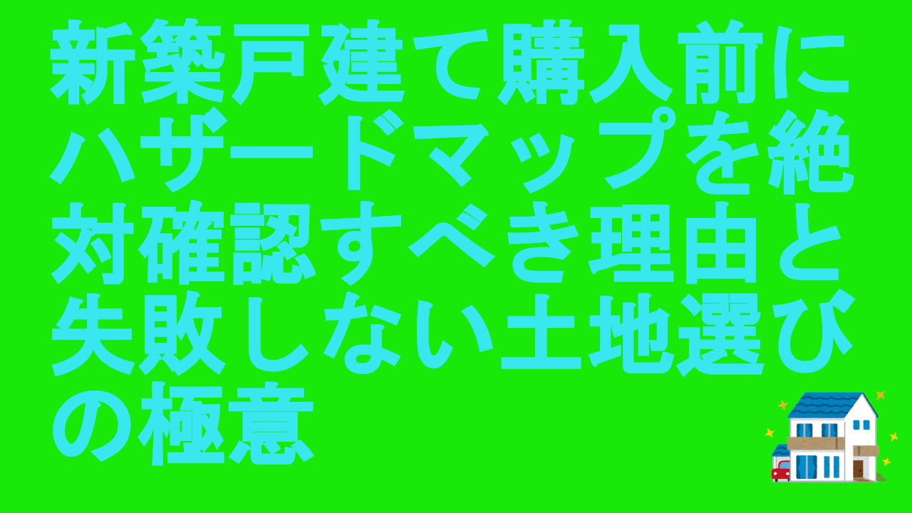 新築戸建て購入前にハザードマップ